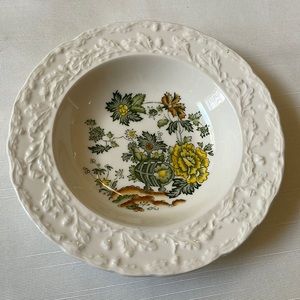 VTG Mason’s England ironstone Henley oak leaf acorn pattern berry bowl 6”